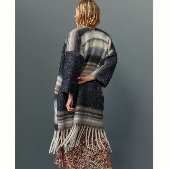 Striped Knit Kimono - Picture 3 of 7